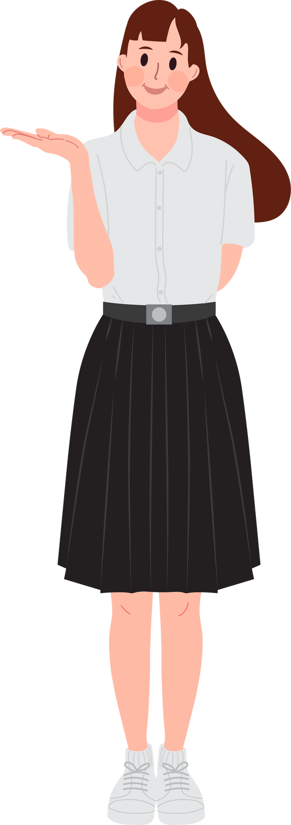 Female college student presenting